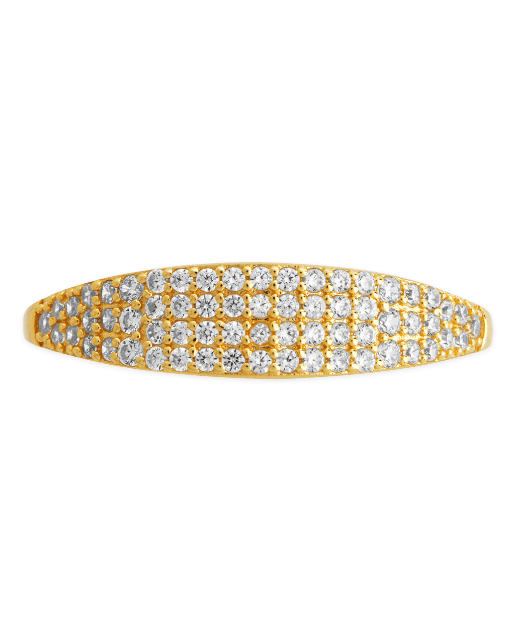 Sterling Silver Pave Signet Ring - Sterling Forever