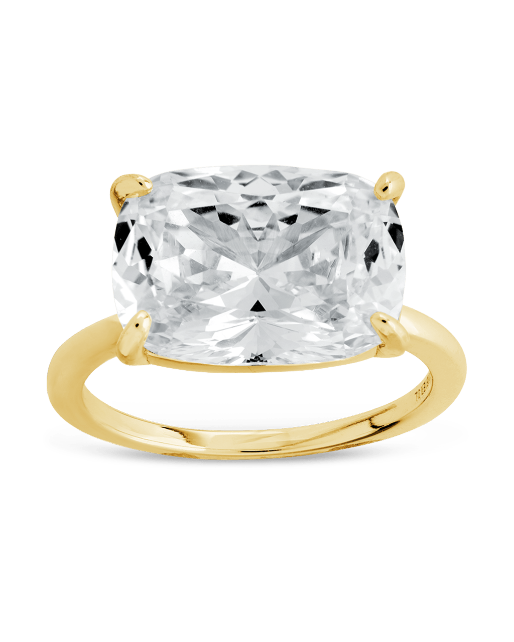 Sterling Silver Cushion East - West Ring - Sterling Forever