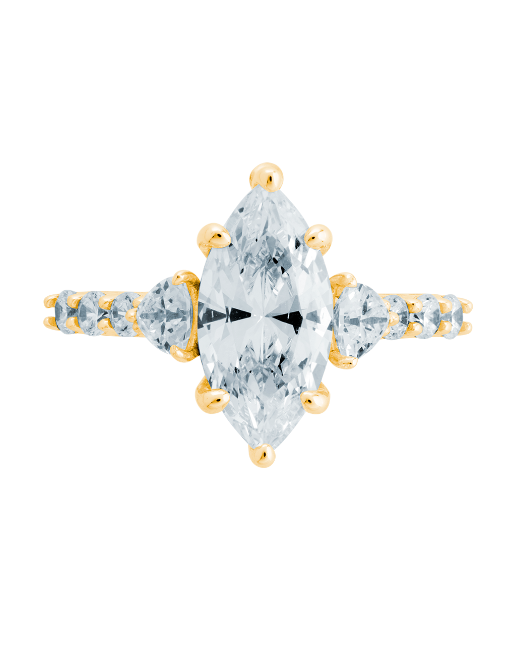 Sterling Silver Marquise & Trillion Ring