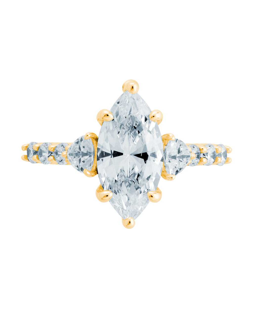 Sterling Silver Marquise & Trillion Ring - Sterling Forever