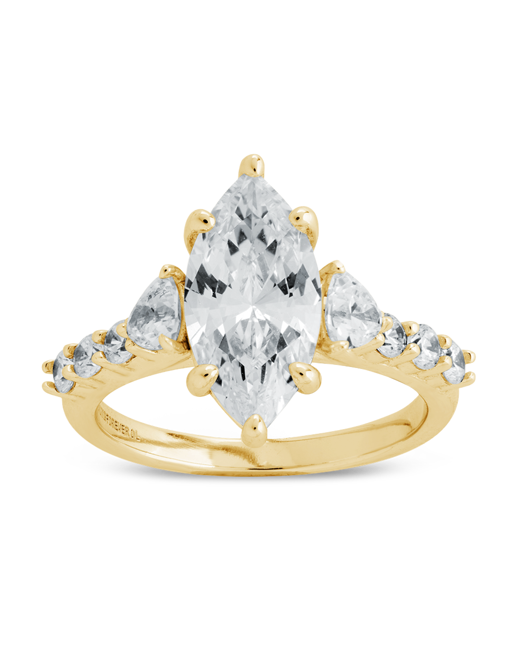 Sterling Silver Marquise & Trillion Ring