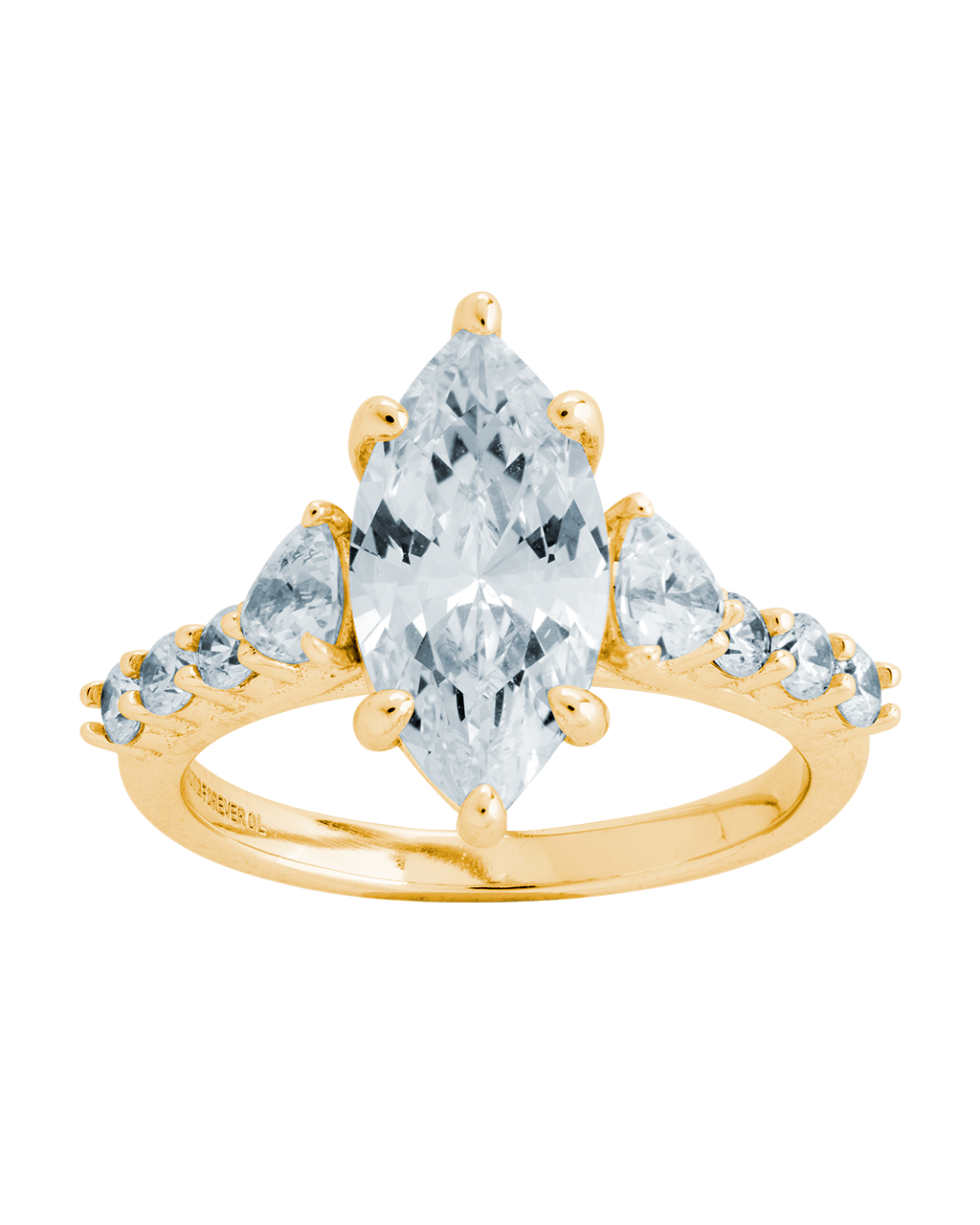 Sterling Silver Marquise & Trillion Ring