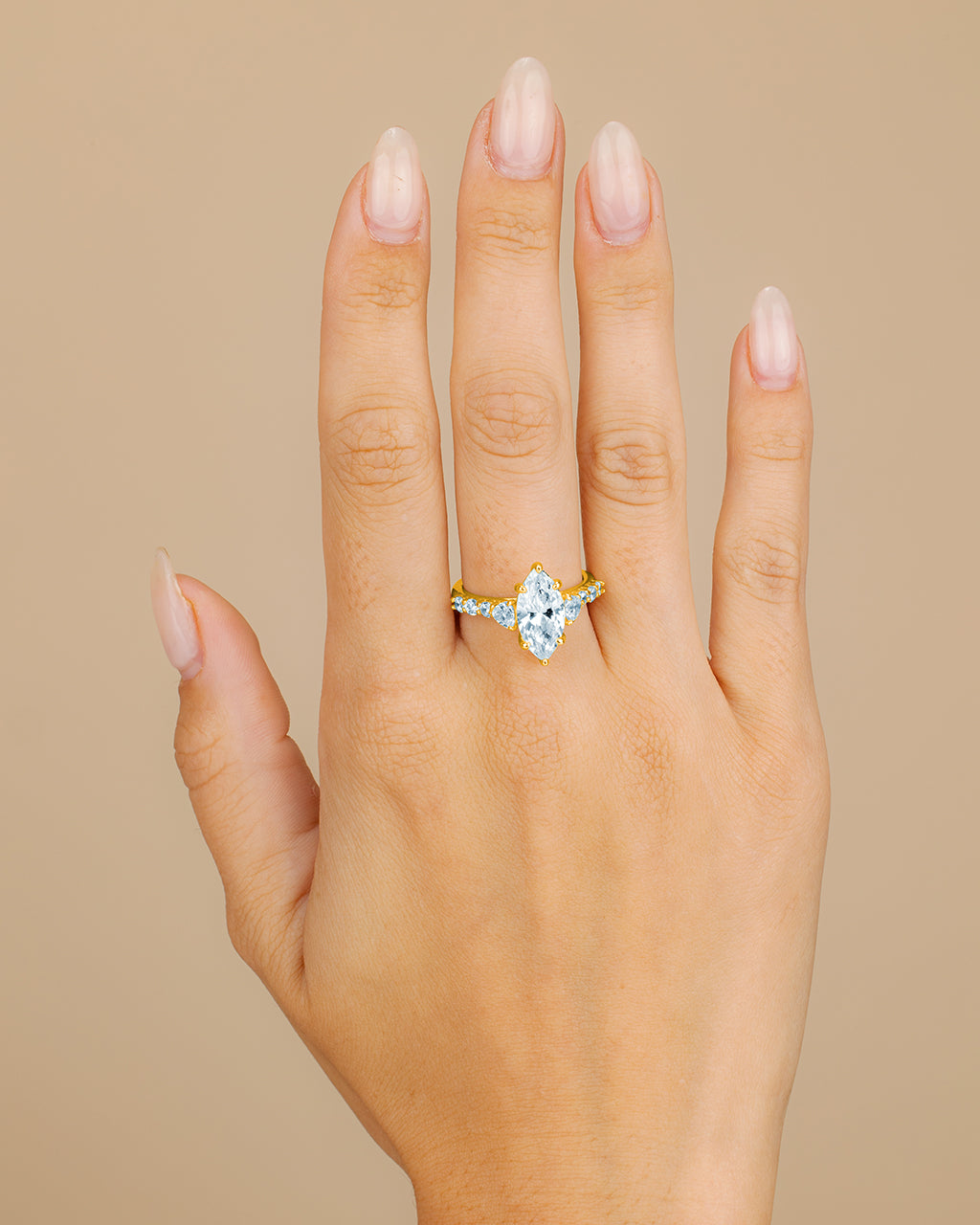 Sterling Silver Marquise & Trillion Ring