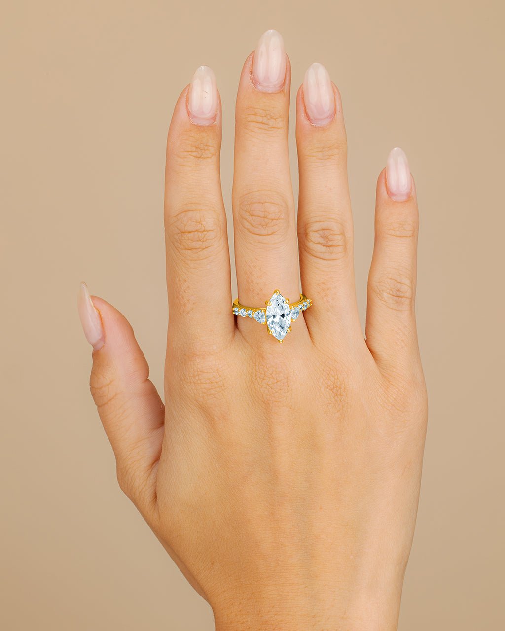 Sterling Silver Marquise & Trillion Ring - Sterling Forever