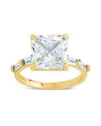 Sterling Silver Princess Baguette Ring - Sterling Forever