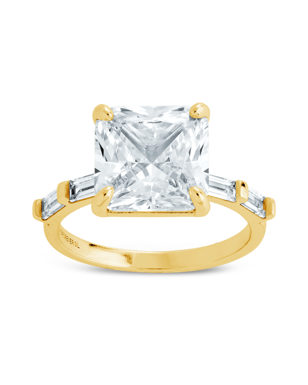 Sterling Silver Princess Baguette Ring - Sterling Forever