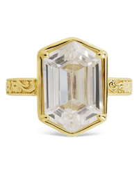 Sterling Silver Hexagon Bezel Ring - Sterling Forever