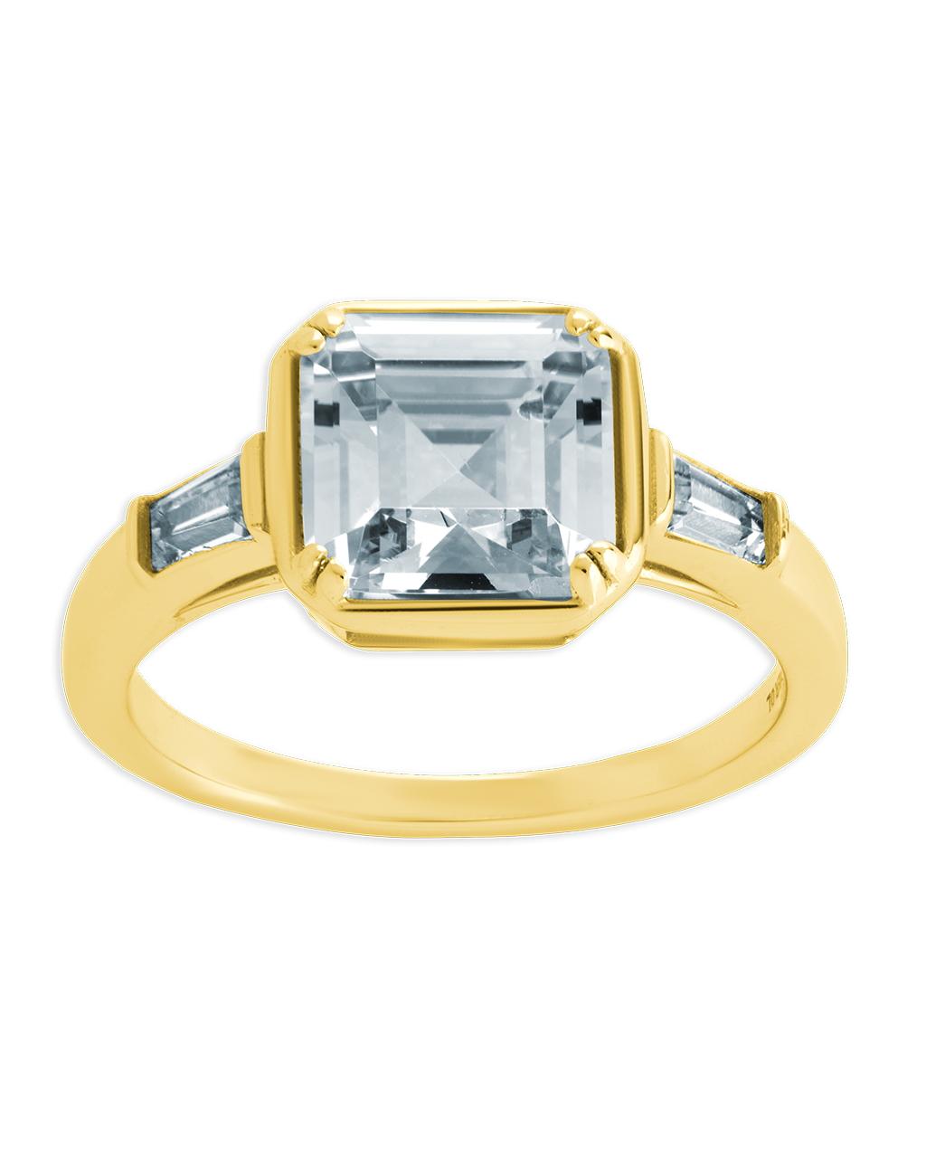 Sterling Silver Asscher Baguette Ring