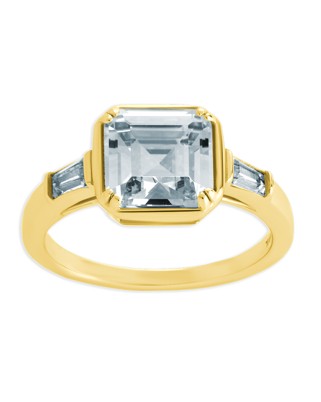 Sterling Silver Asscher Baguette Ring - Sterling Forever