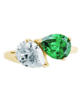 Sterling Silver Pear Toi et Moi Ring - Sterling Forever