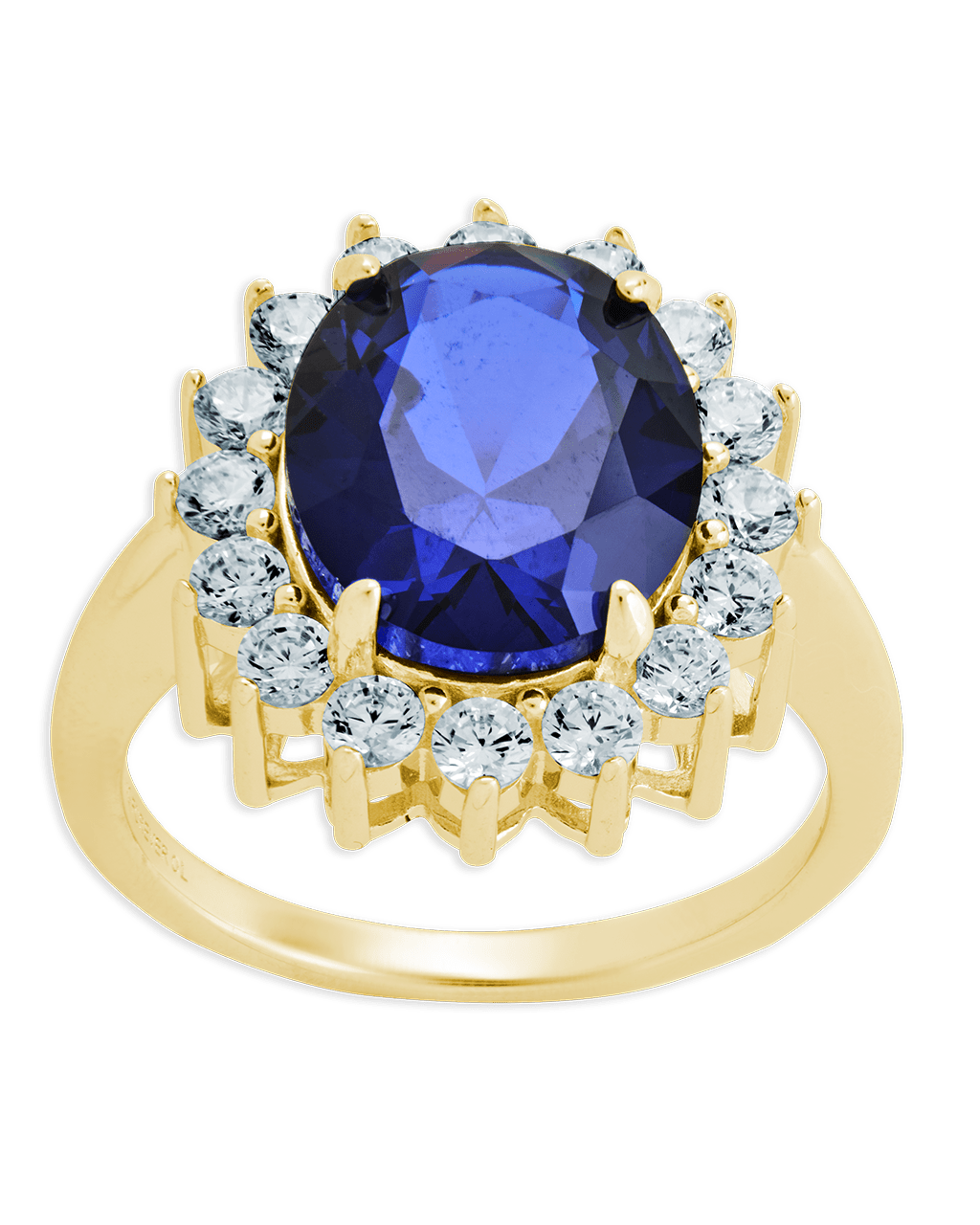 Sterling Silver Sapphire Halo Ring - Sterling Forever
