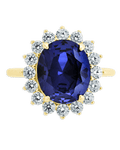 Sterling Silver Sapphire Halo Ring - Sterling Forever