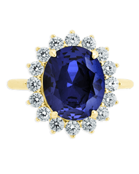 Sterling Silver Sapphire Halo Ring - Sterling Forever