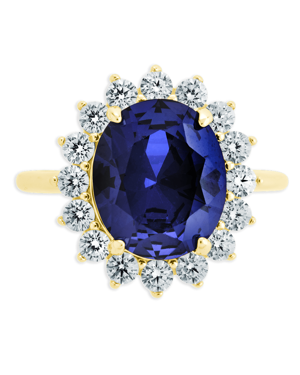 Sterling Silver Sapphire Halo Ring - Sterling Forever