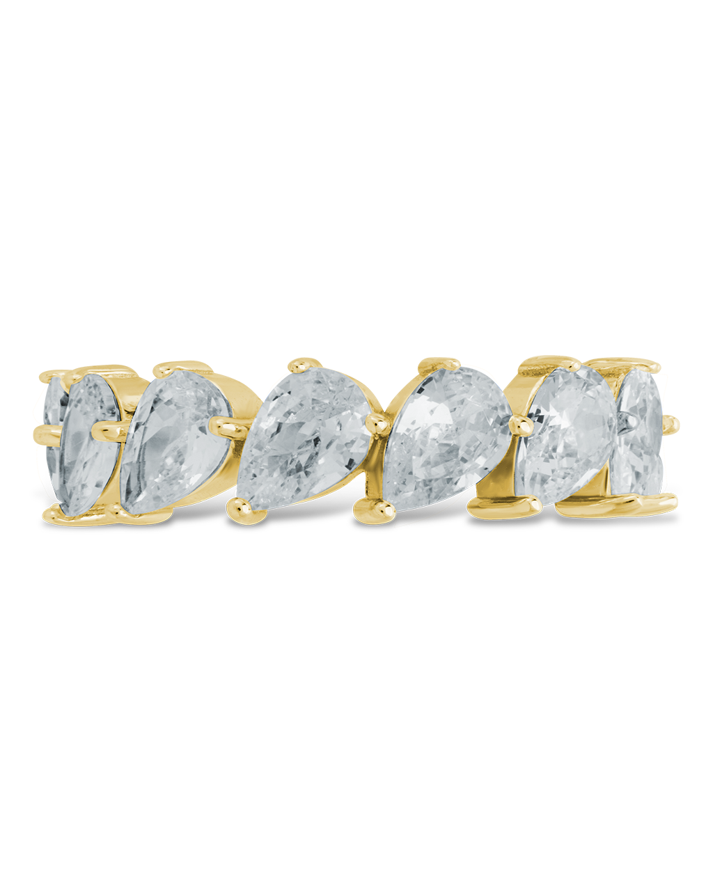 Sterling Silver Ireland Heart-Cut Eternity Ring