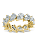 Sterling Silver Ireland Heart-Cut Eternity Ring