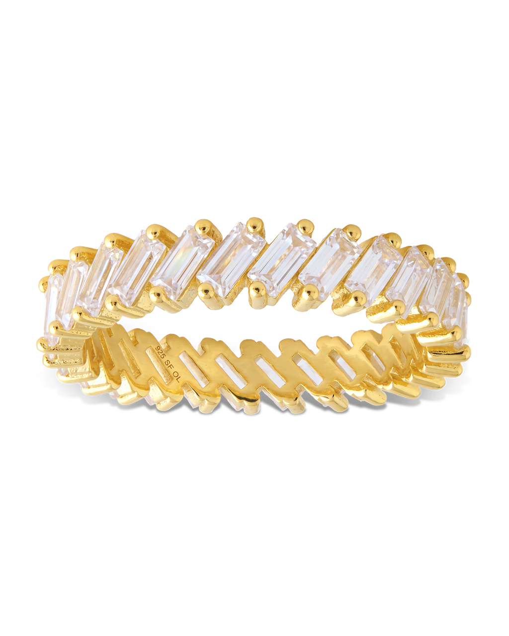 Sterling Silver Itzayana Baguette Eternity Band