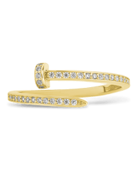 Sterling Silver Journey Twisted Sparkle Wrap Ring - Sterling Forever