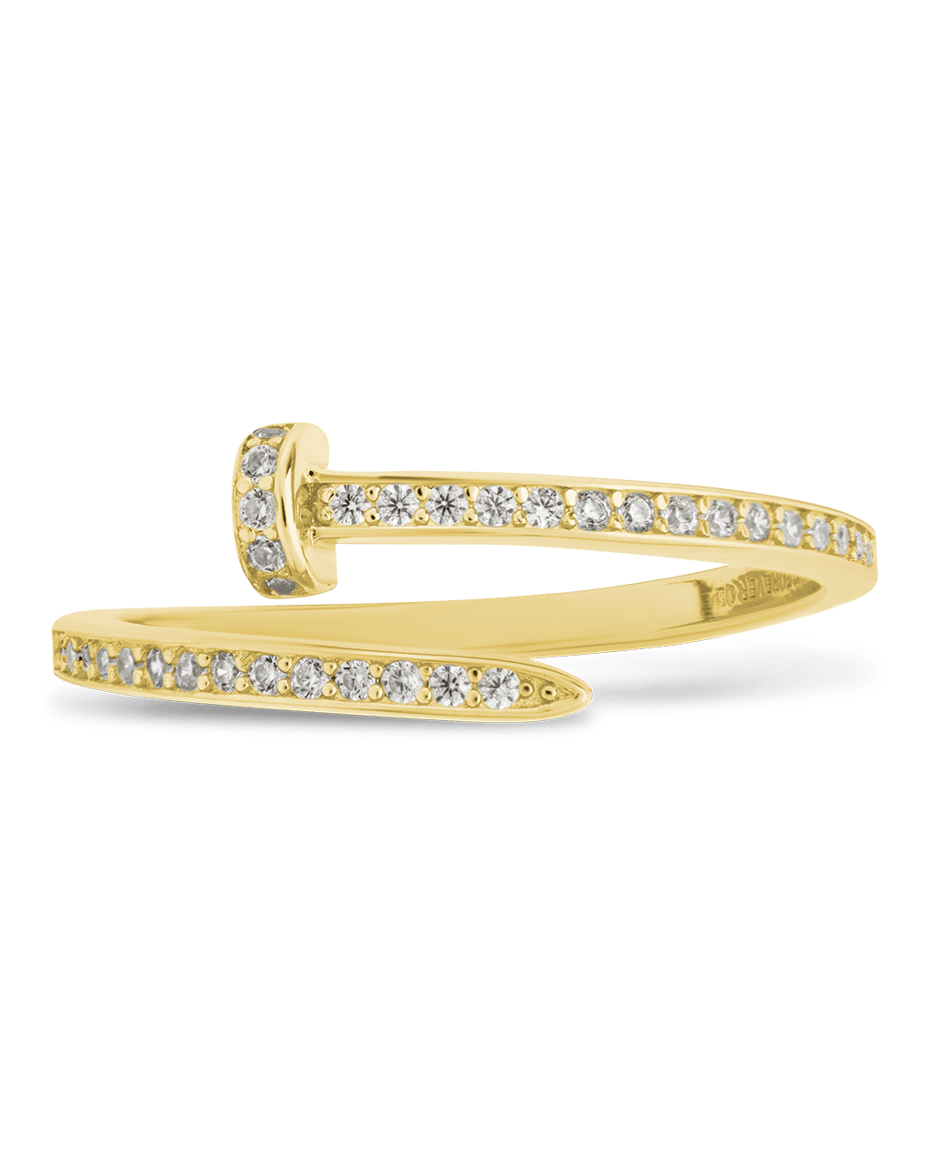 Sterling Silver Journey Twisted Sparkle Wrap Ring - Sterling Forever