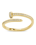Sterling Silver Journey Twisted Sparkle Wrap Ring - Sterling Forever