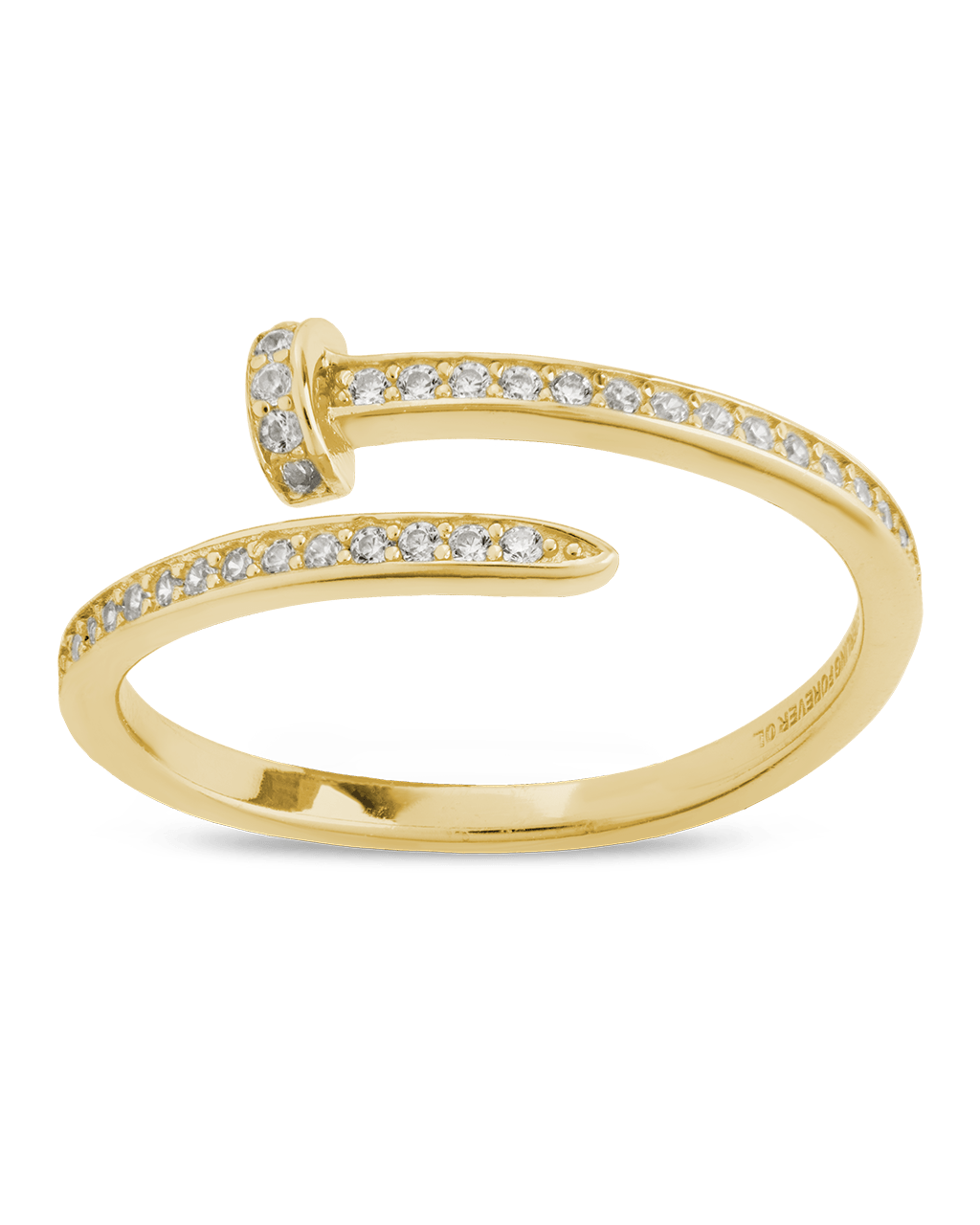 Sterling Silver Journey Twisted Sparkle Wrap Ring - Sterling Forever