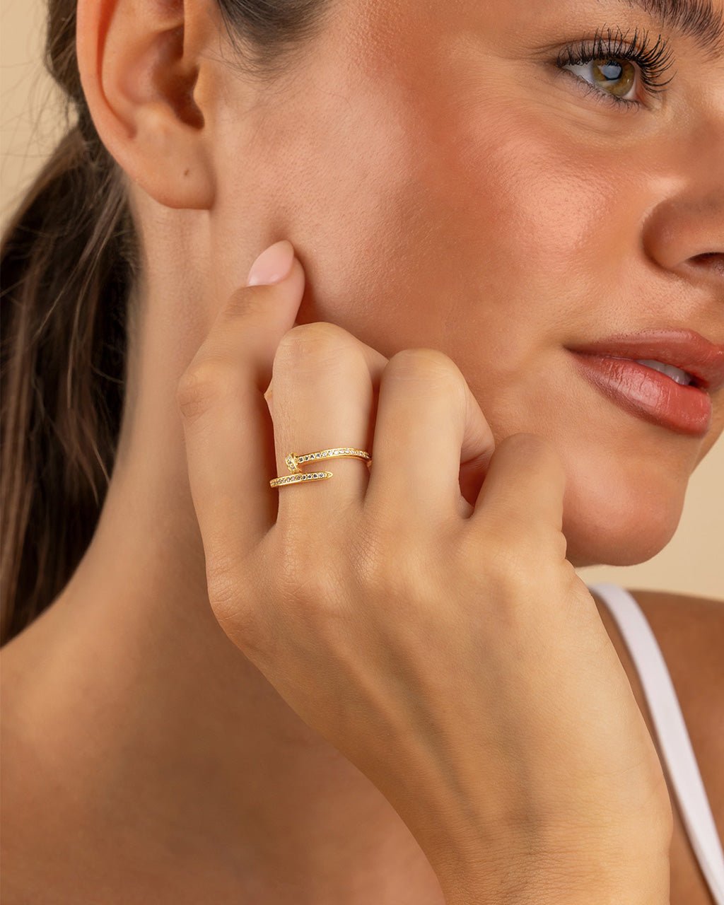Sterling Silver Journey Twisted Sparkle Wrap Ring - Sterling Forever