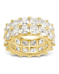 Sterling Silver Joy Emerald-Cut Eternity Band