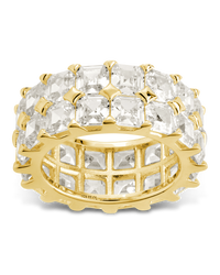Sterling Silver Joy Emerald-Cut Eternity Band