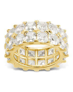 Sterling Silver Joy Emerald-Cut Eternity Band