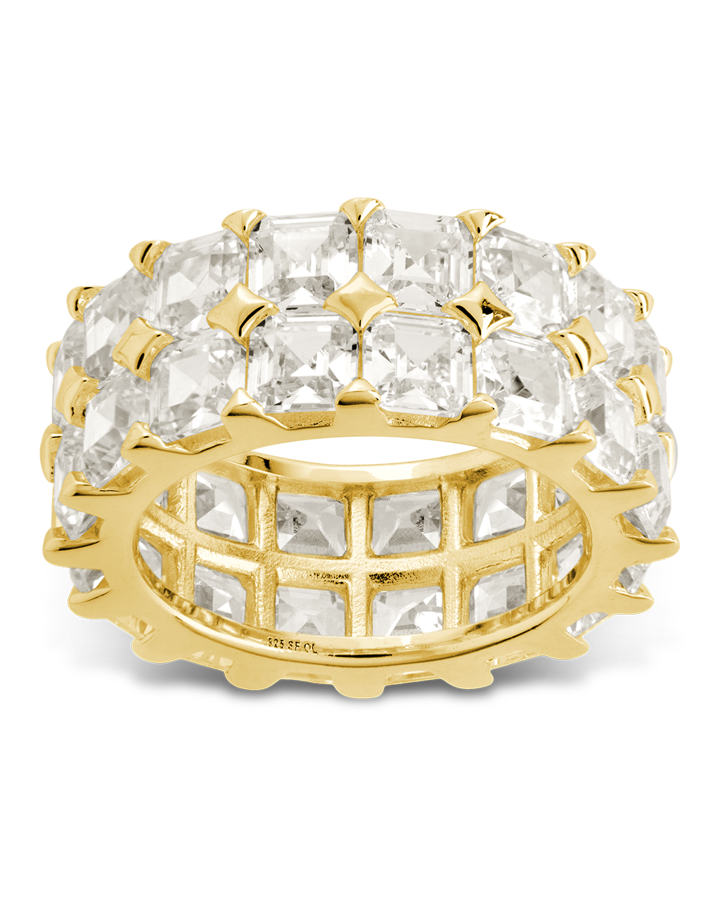Sterling Silver Joy Emerald-Cut Eternity Band