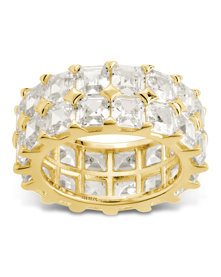 Sterling Silver Joy Emerald-Cut Eternity Band