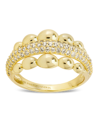 Sterling Silver Juliette Bubble Pavé Ring