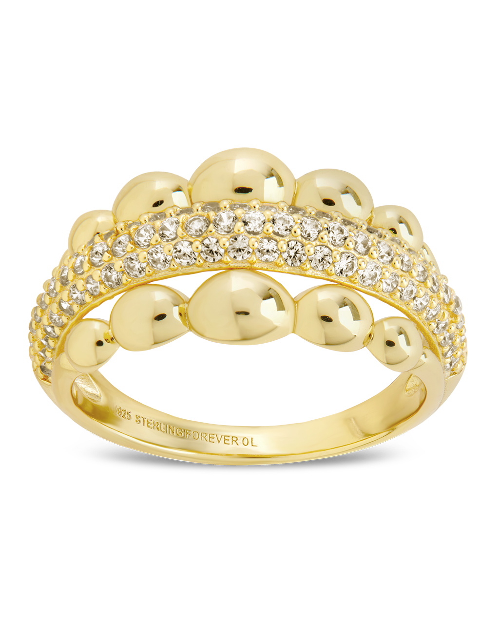 Sterling Silver Juliette Bubble Pavé Ring