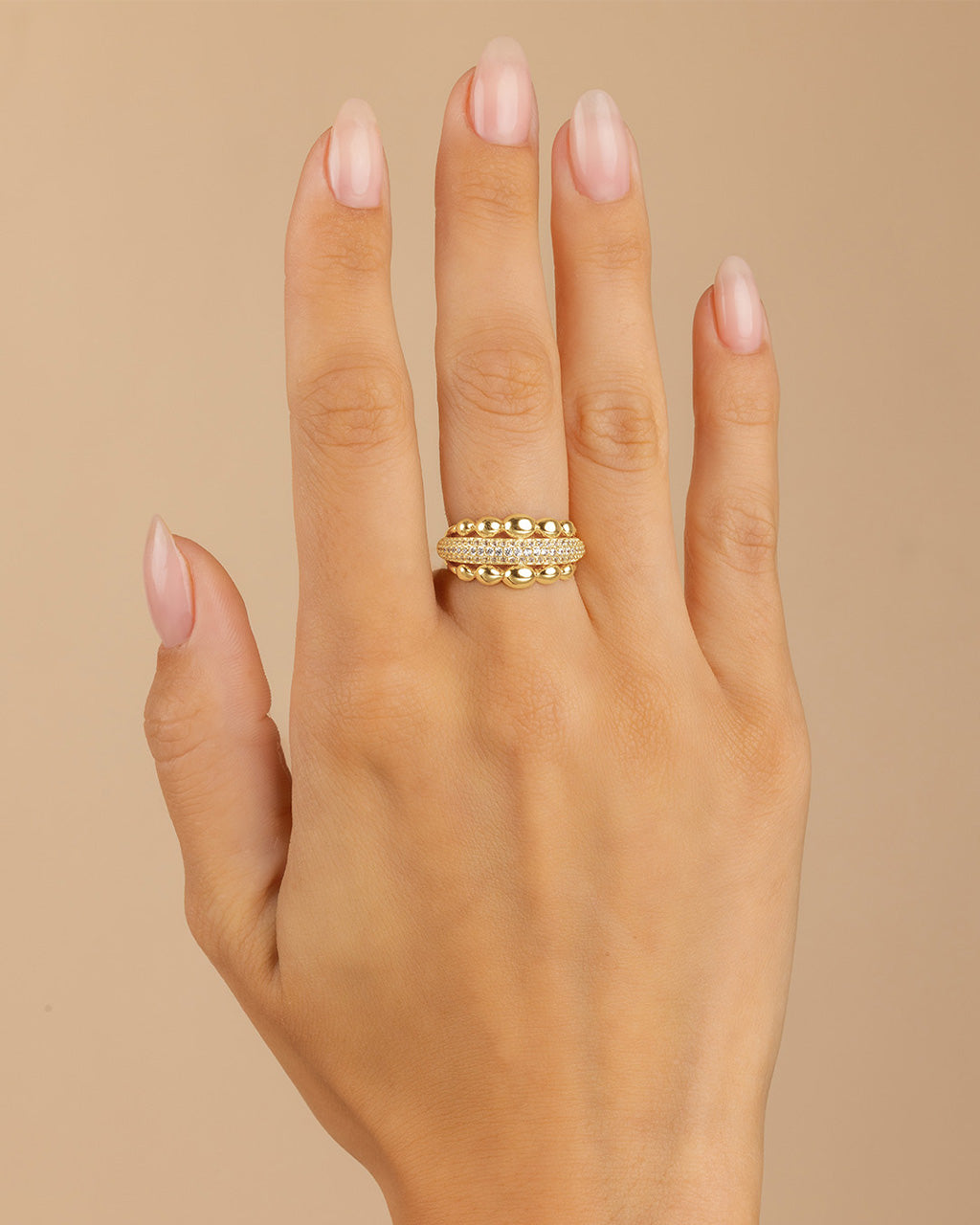 Sterling Silver Juliette Bubble Pavé Ring