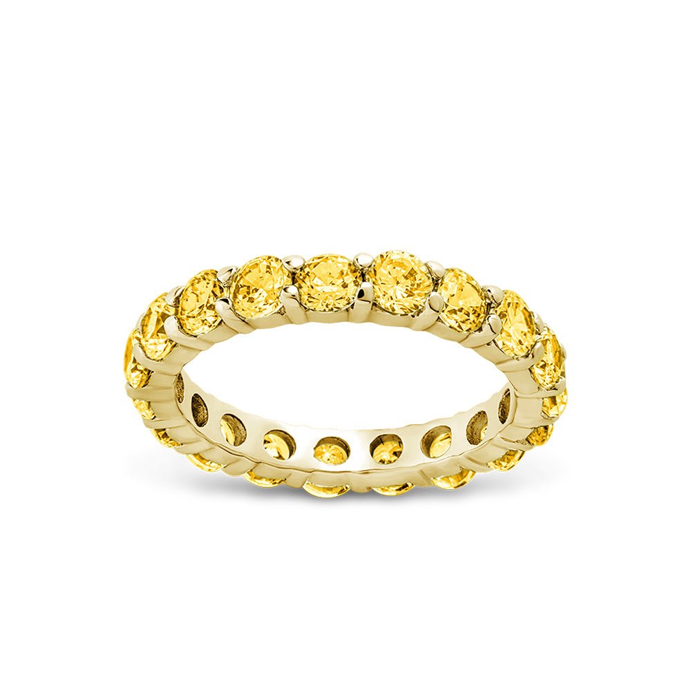 Sterling Silver Gracie Canary CZ Eternity Ring - Sterling Forever
