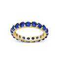 Sterling Silver Gracie Sapphire CZ Eternity Ring - Sterling Forever