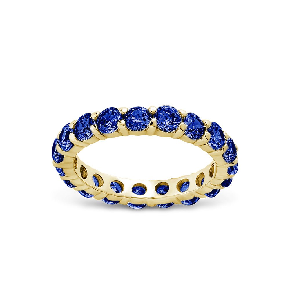Sterling Silver Gracie Sapphire CZ Eternity Ring - Sterling Forever