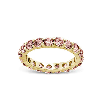 Sterling Silver Gracie Pink Sapphire CZ Eternity Ring