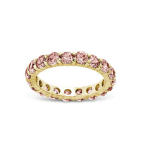 Sterling Silver Gracie Pink CZ Eternity Ring