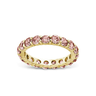 Sterling Silver Gracie Pink Sapphire CZ Eternity Ring