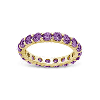 Sterling Silver Gracie Amethyst CZ Eternity Ring - Sterling Forever