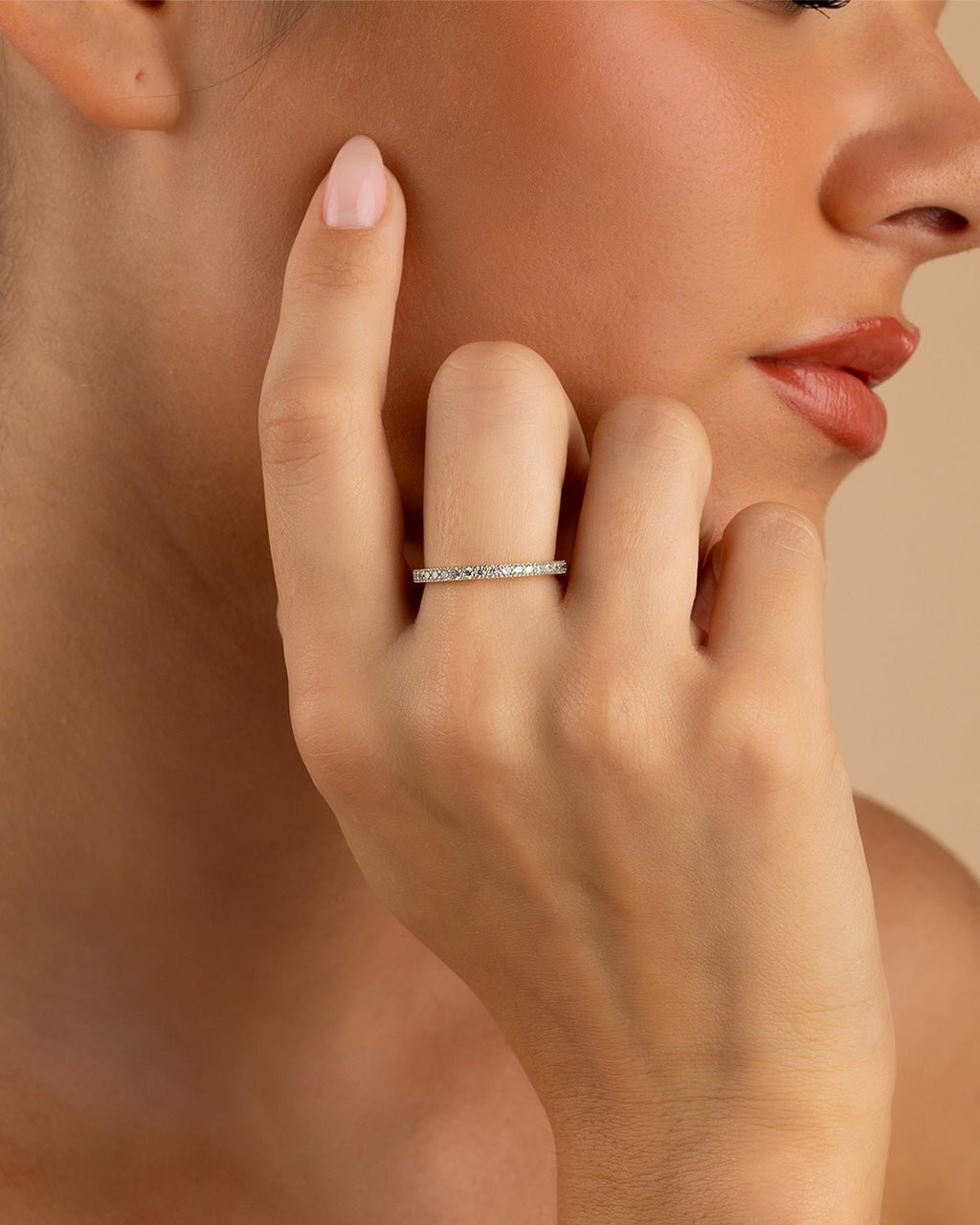 Sterling Silver 2.5mm Thin CZ Band Ring - Sterling Forever