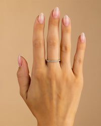 Sterling Silver 2.5mm Thin CZ Band Ring - Sterling Forever