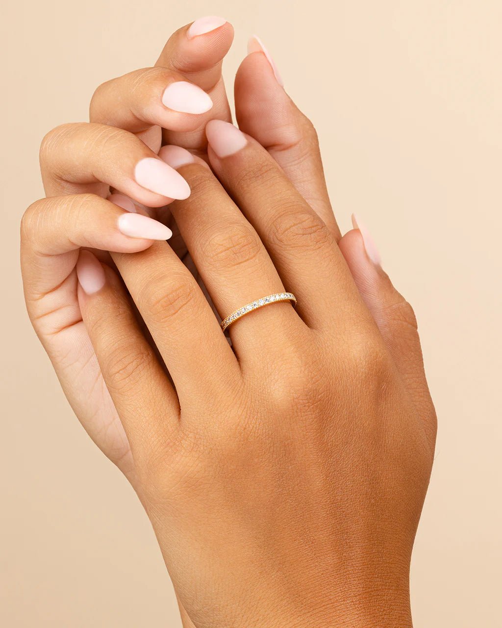 Sterling Silver 2.5mm Thin CZ Band Ring - Sterling Forever