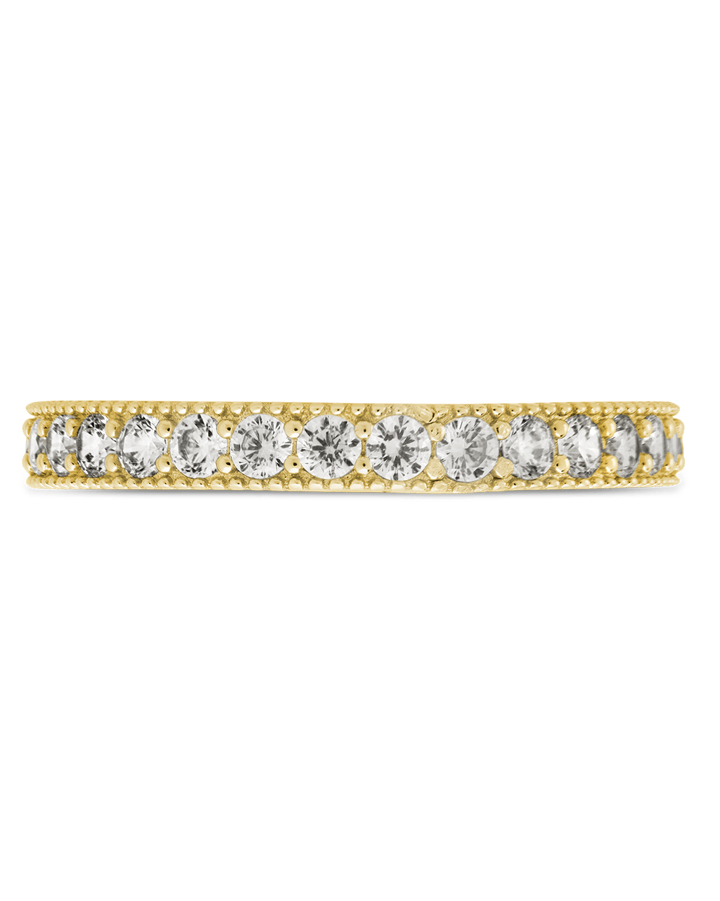 Sterling Silver 3mm Thin CZ Band Ring - Sterling Forever