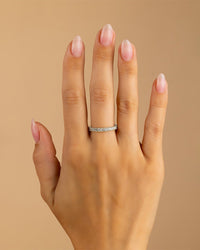 Sterling Silver 3mm Thin CZ Band Ring - Sterling Forever