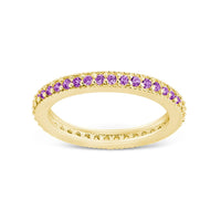 Sterling Silver 2.5mm Thin Amethyst CZ Band Ring - Sterling Forever