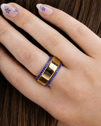 Smart Ring Sapphire CZ Band Set of 2