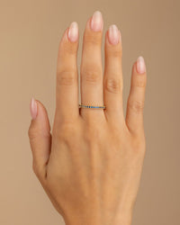 Sterling Silver 2.5mm Thin Sapphire CZ Band Ring - Sterling Forever