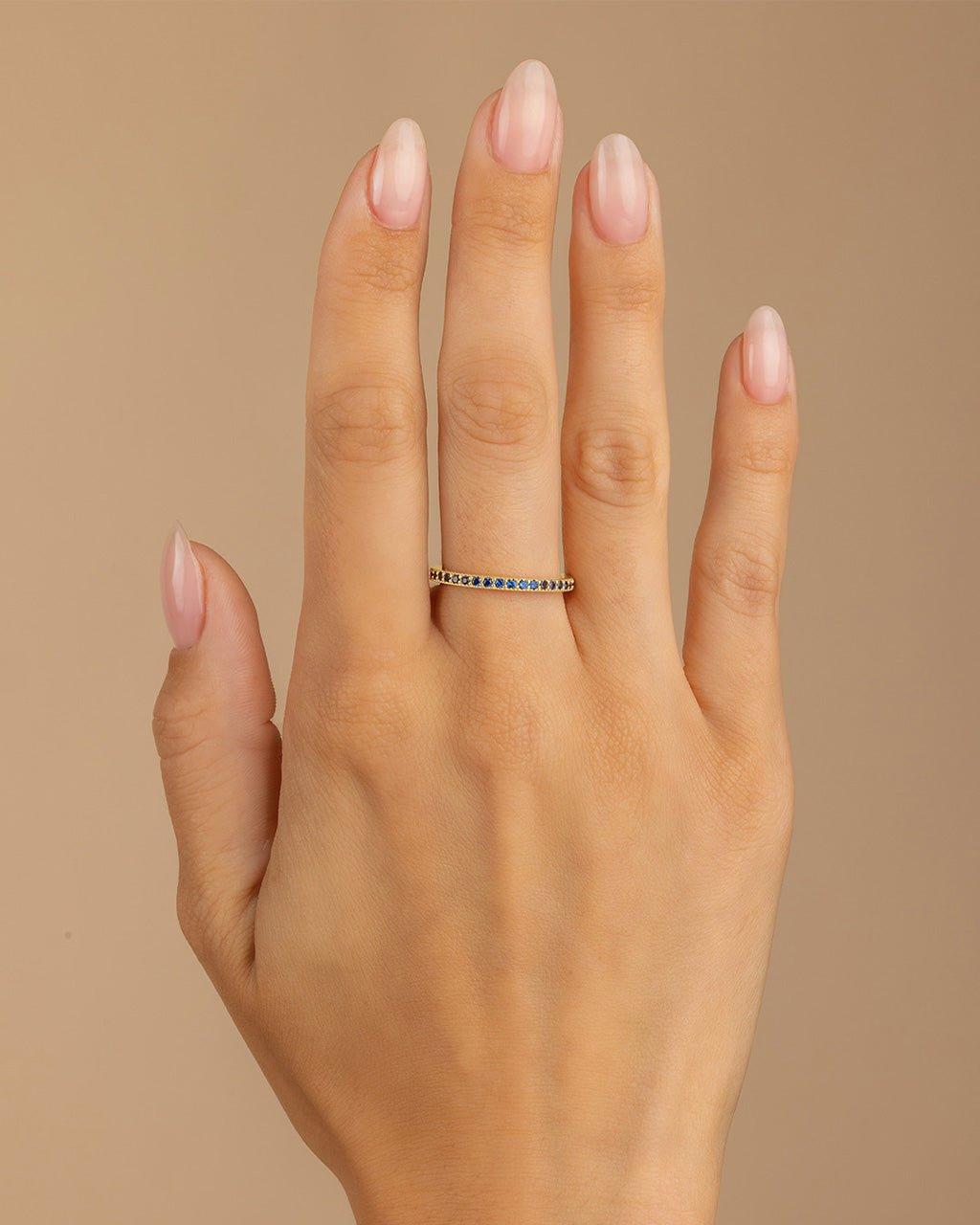 Sterling Silver 2.5mm Thin Sapphire CZ Band Ring - Sterling Forever